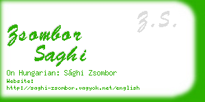 zsombor saghi business card
